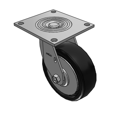 4 Series 2 Inch Wide Top Plate Swivel Caster with 6 x 2 Endura